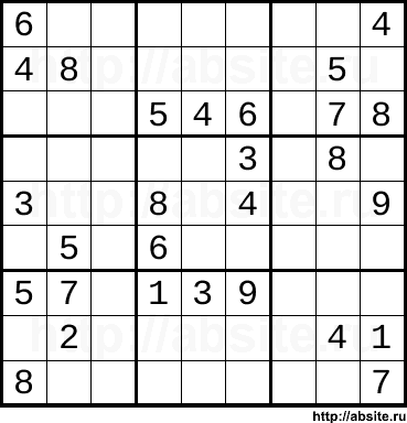 Сложное онлайн cудоку #3494