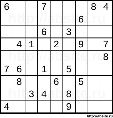Сложное онлайн cудоку #4834